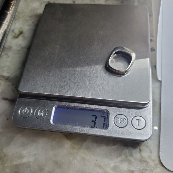 Size 4.75 Sterling Silver Square Ring - Picture 4 of 4